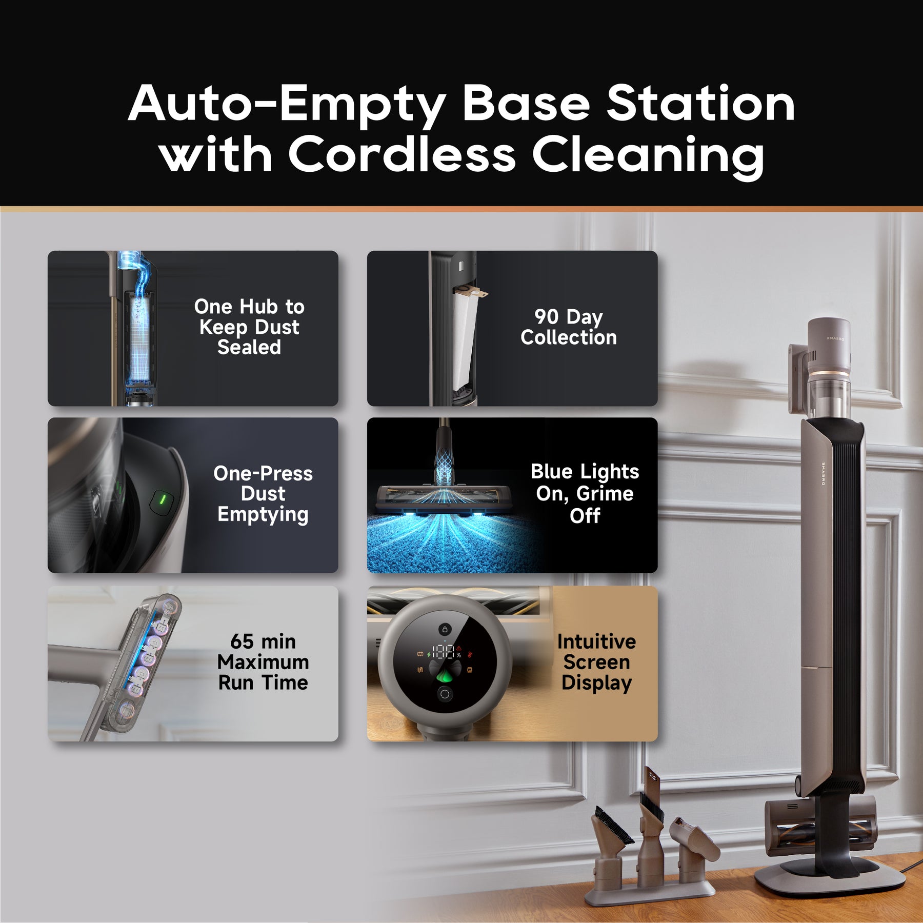 【NEW】Dreame Z10 Station Auto Empty Base Station Cordless Vacuum Cleaner | 90 Days Dust Collect | Detect Microscopic Dust