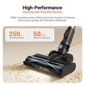 【2 Years Warranty】 MOVA J20 Cordless Stick Vacuum | 50 Mins Run Time | LED Light | Flexible Cleaning | 97% Filtration