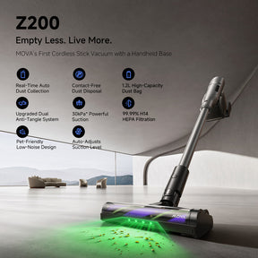 【NEW LAUNCH】 Mova Z200 Auto Empty Stick Vacuum | Real Time Auto Dust Collection | 30,000Pa Suction