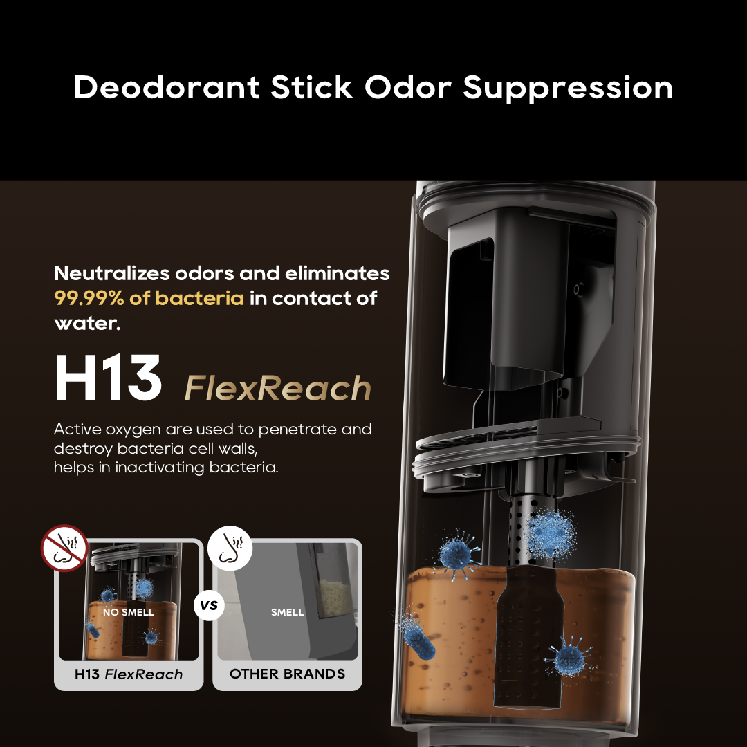 【NEW】Dreame H13 FlexReach Wet and Dry Cordless Vacuum Cleaner | Deodorant Stick Odor Suppression | 90°C Hot Wash & Dry