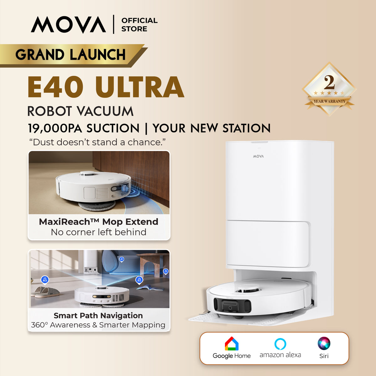 MOVA E40 Ultra Robot Vacuum Cleaner