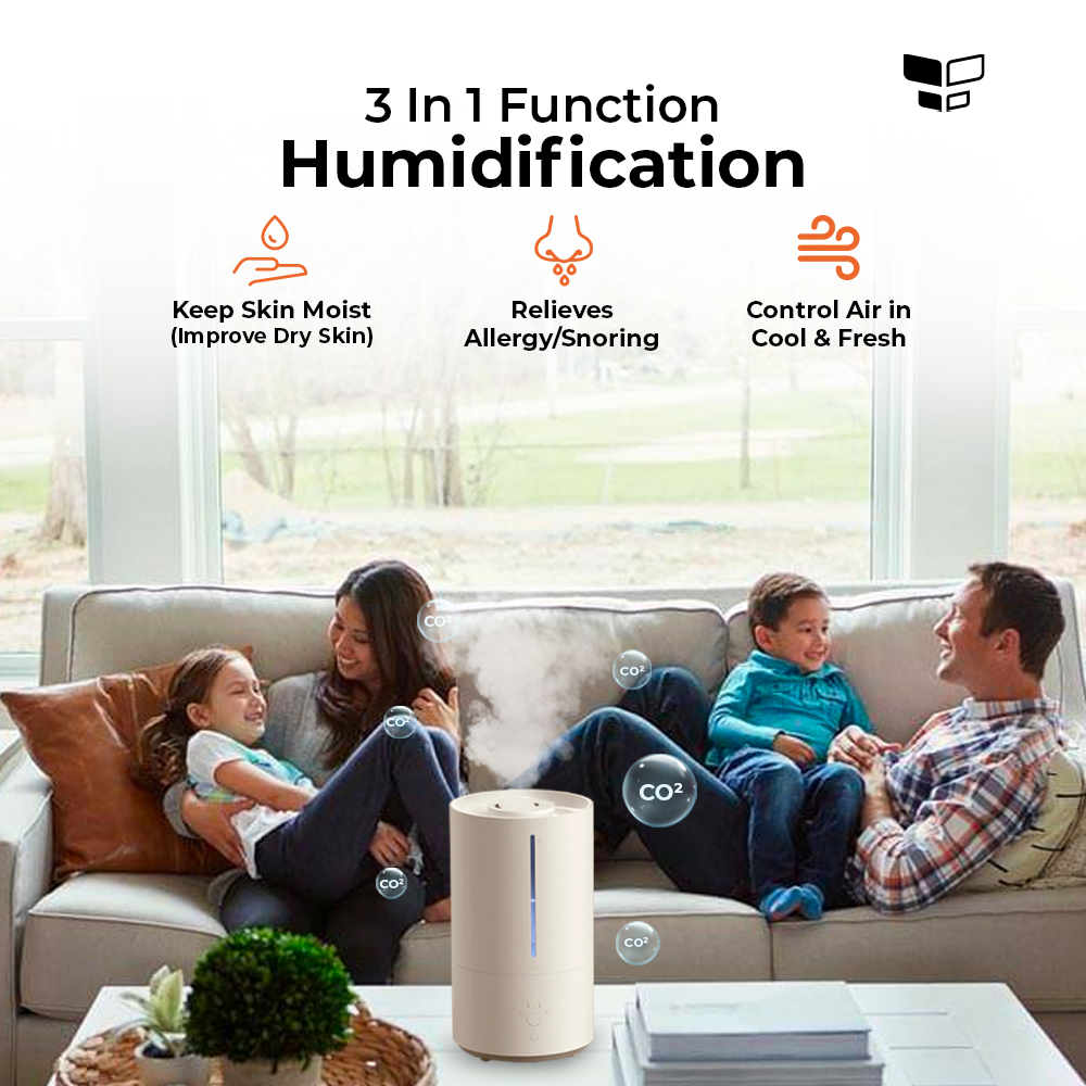Xiaomi Humidifier 2 Lite | Large Water Capacity | Silver Ion 99.9% Bacteria Removal | 38dB Low Noise
