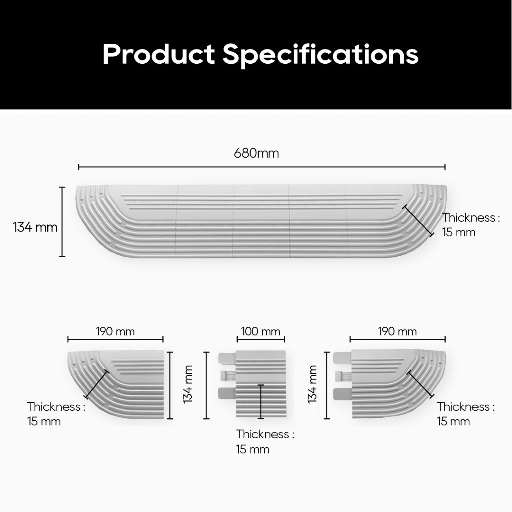 Dreame Robot Vacuum Ramp Threshold Barrier Strip Standard Version