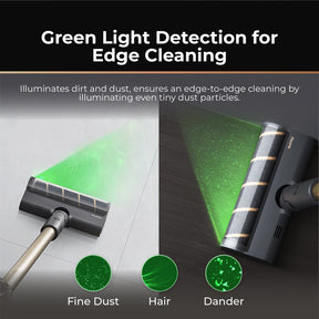 Dreame V12S Cordless Vacuum | Green Light Detection | Detect Microscopic Dust | 65Mins Run Time | 20kPa Suction Power