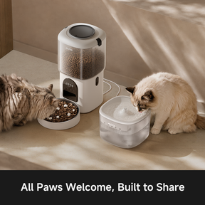 【2 Years Warranty】DuoCare Pet Set | 2-in-1 Feeder & Fountain | 4.5L Capacity, Up to 25 Days