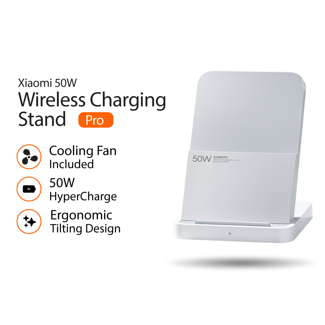 Xiaomi 50W Wireless Charging Stand Pro Hyper Charge Quick Heat Dissipation Inbuilt Cooling Ergonimic Design