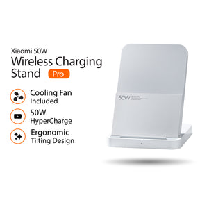 Xiaomi 50W Wireless Charging Stand Pro Hyper Charge Quick Heat Dissipation Inbuilt Cooling Ergonimic Design