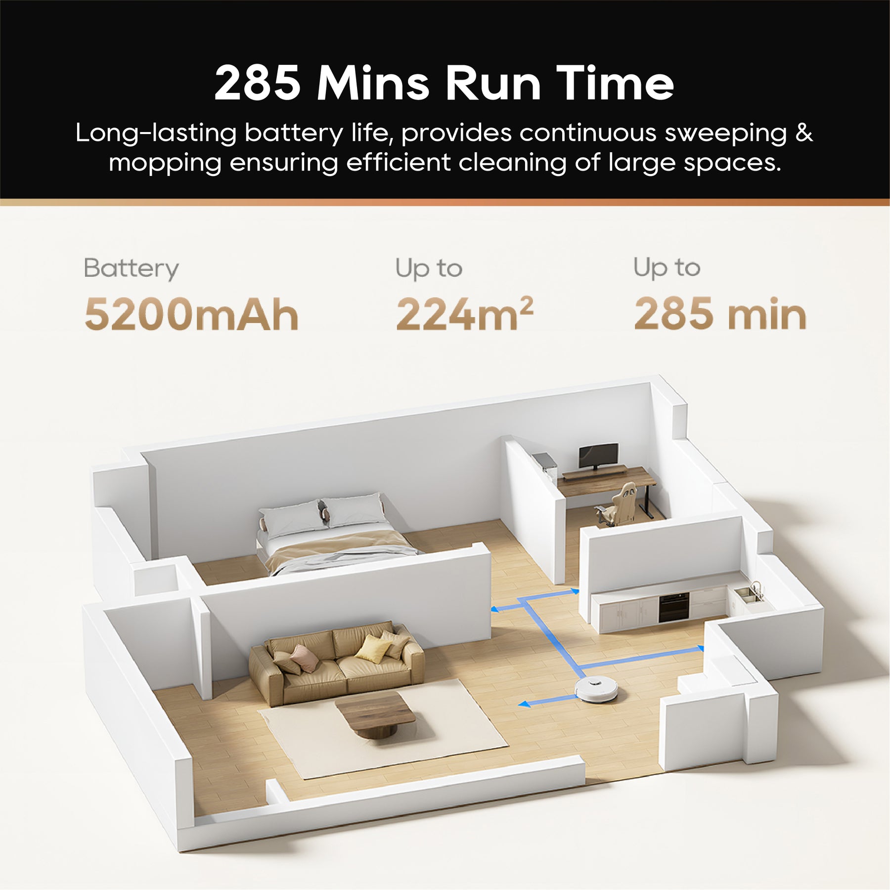 Dreame D9 Max Gen 2 Robot Vacuum and Mop | 6000Pa Vormax Suction | 285 Mins Run Time | Obstacle Avoidance