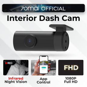 70mai Grab Driver Interior Dash Cam FC02 Car Camera Recorder 1080P Full HD Resolution 130° View Infrared Night Vision