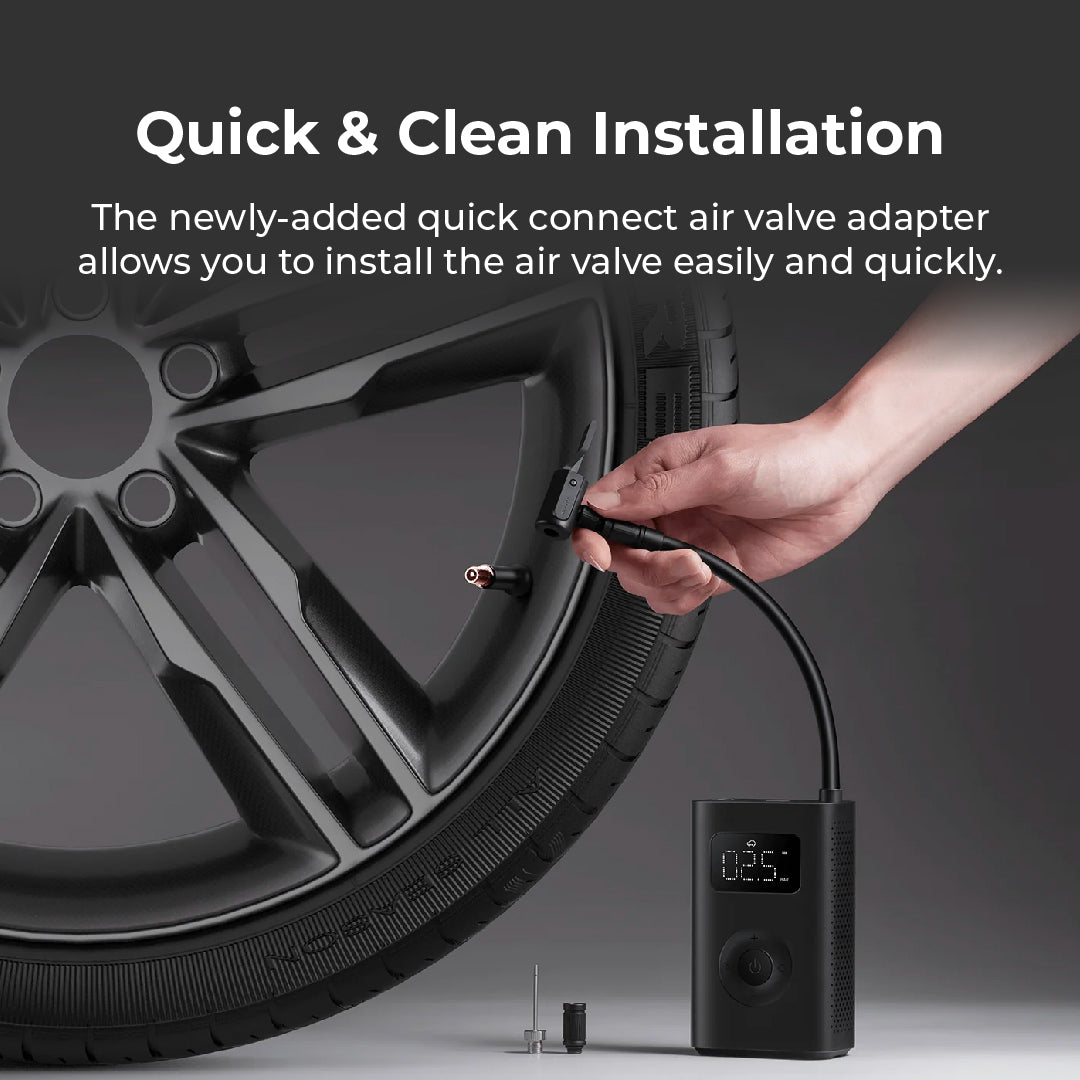 【NEW UPGRADED】Xiaomi Air Pump 2 Air Compressor | 25% Fast Tire Inflation | Reinflate 10 Tires | Six Preset Modes