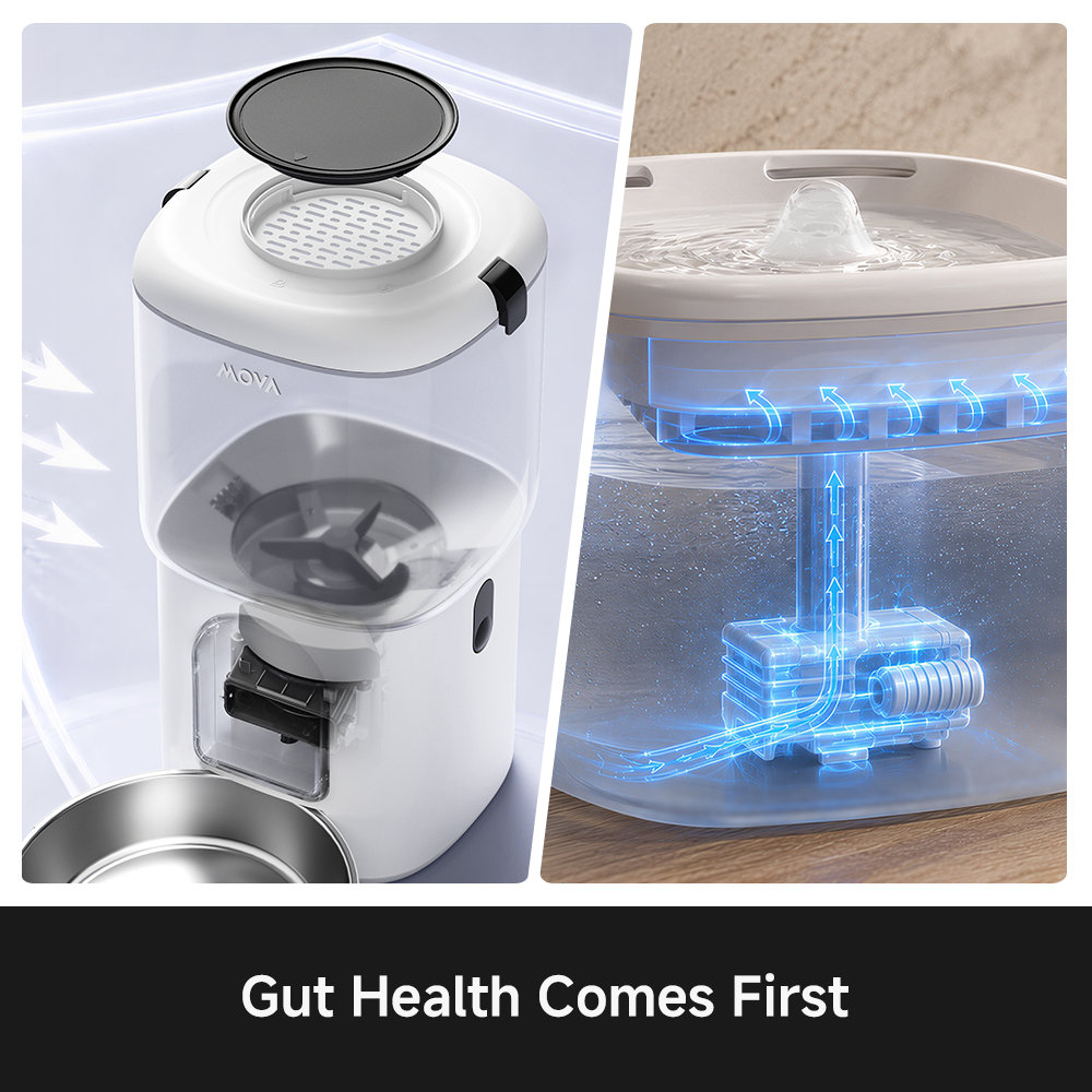 【2 Years Warranty】DuoCare Pet Set | 2-in-1 Feeder & Fountain | 4.5L Capacity, Up to 25 Days