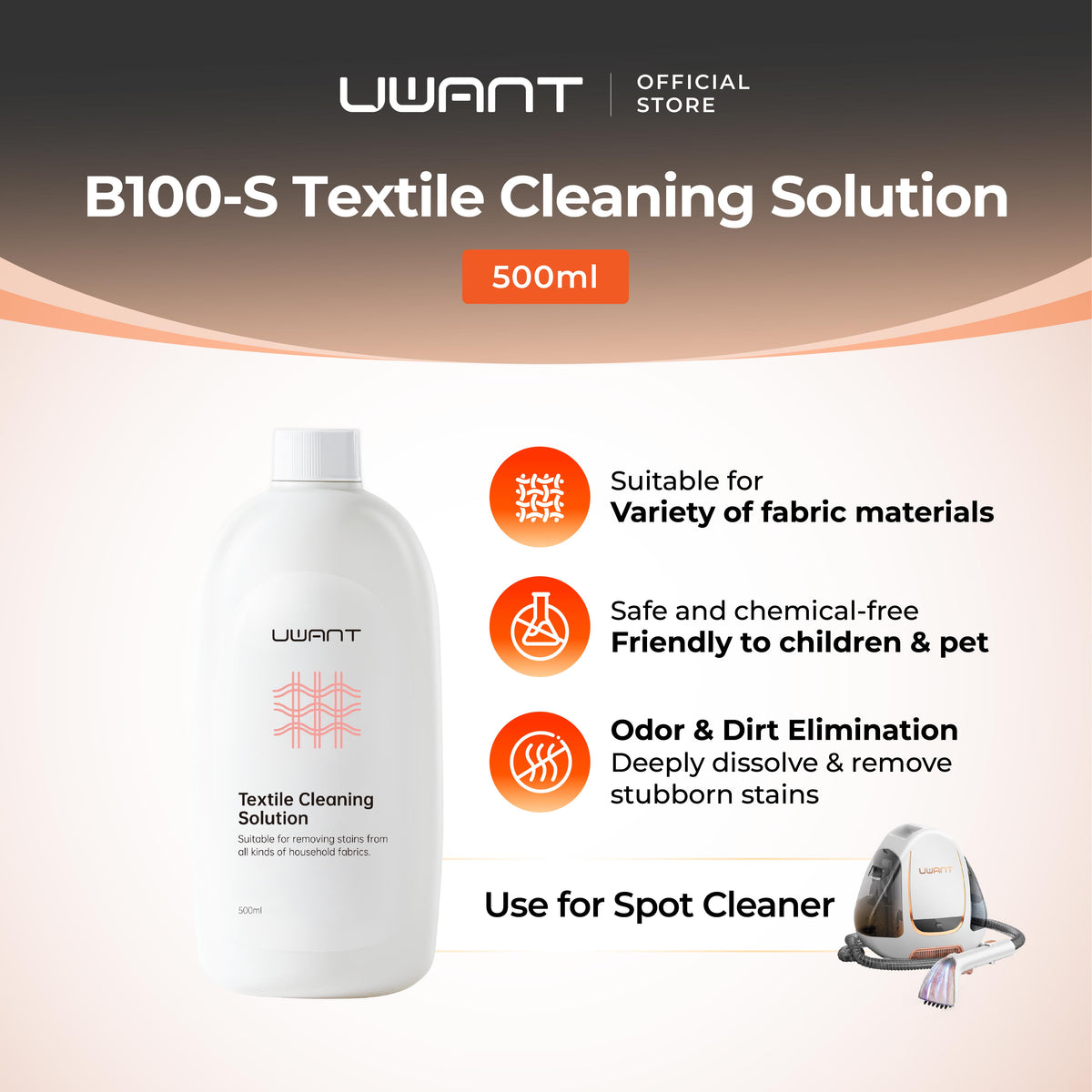 Uwant B100-S Textile Cleaning Solution