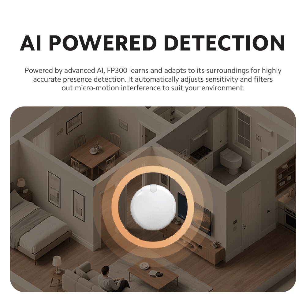 Aqara FP300 Battery Powered Presence Sensor FP2 Radar, Person & Human Fall Detection - Homekit Compatible | Smart Home