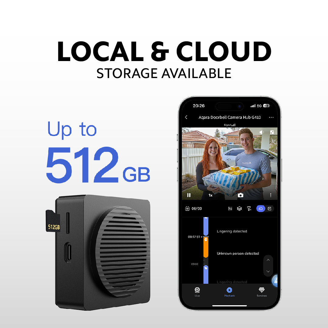 AQARA G410 Doorbell Camera Hub 2K Resolution Matter Zigbee 2.4G/5Ghz Google Alexa White / Black