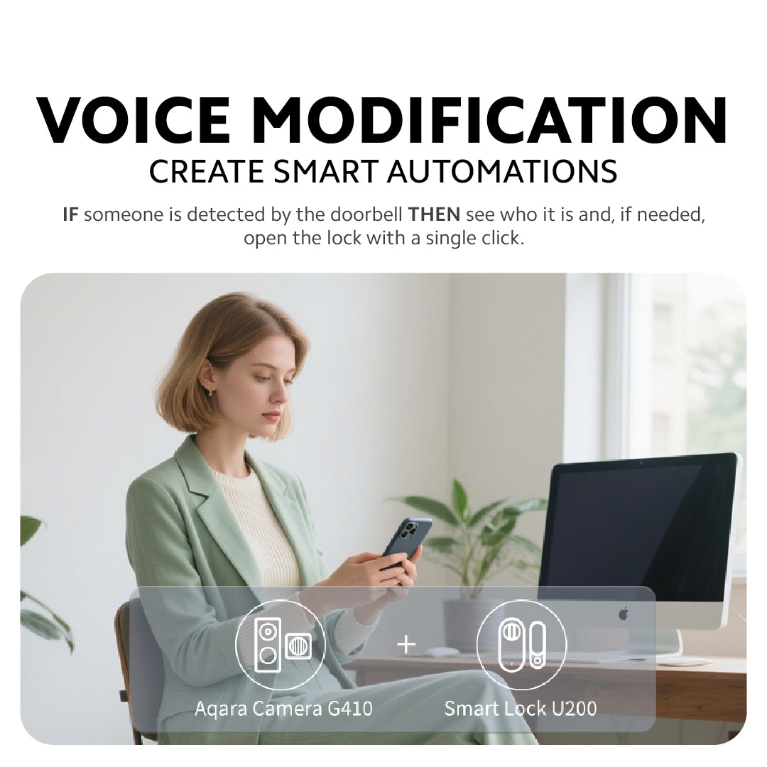 AQARA G410 Doorbell Camera Hub 2K Resolution Matter Zigbee 2.4G/5Ghz Google Alexa White / Black