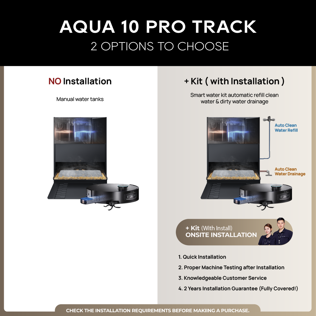 [PRE-ORDER]【GRAND LAUNCH】Dreame Aqua 10 Pro Track Robot Vacuum | FIRST Track-Type Roller Mop Robot | 45 Degree Fresh Water Mopping