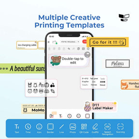 Niimbot D11 Label Printer Pocket Portable Rechargeable Inkless Thermal Label Maker APP Design & Print