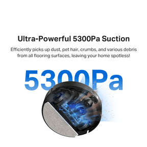 Tapo RV30 Max Plus Robot Vacuum & Mop | 5300Pa Hyper Suction | Auto-Empty Dock | Dual Navi System