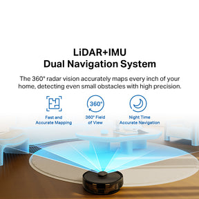 Tapo RV30 Max Plus Robot Vacuum & Mop | 5300Pa Hyper Suction | Auto-Empty Dock | Dual Navi System