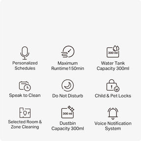 Tapo RV30 Max Plus Robot Vacuum & Mop | 5300Pa Hyper Suction | Auto-Empty Dock | Dual Navi System