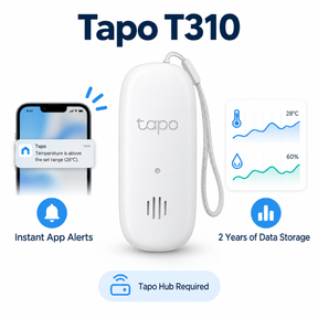 Tapo Smart Home Sensors – T110 Contact Sensor / T310 Temperature & Humidity Sensor / T315 Temperature & Humidity Monitor with E-Ink Display | Tapo Hub Required