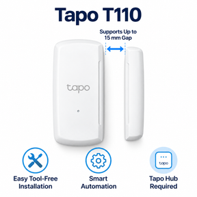 Tapo Smart Home Sensors – T110 Contact Sensor / T310 Temperature & Humidity Sensor / T315 Temperature & Humidity Monitor with E-Ink Display | Tapo Hub Required