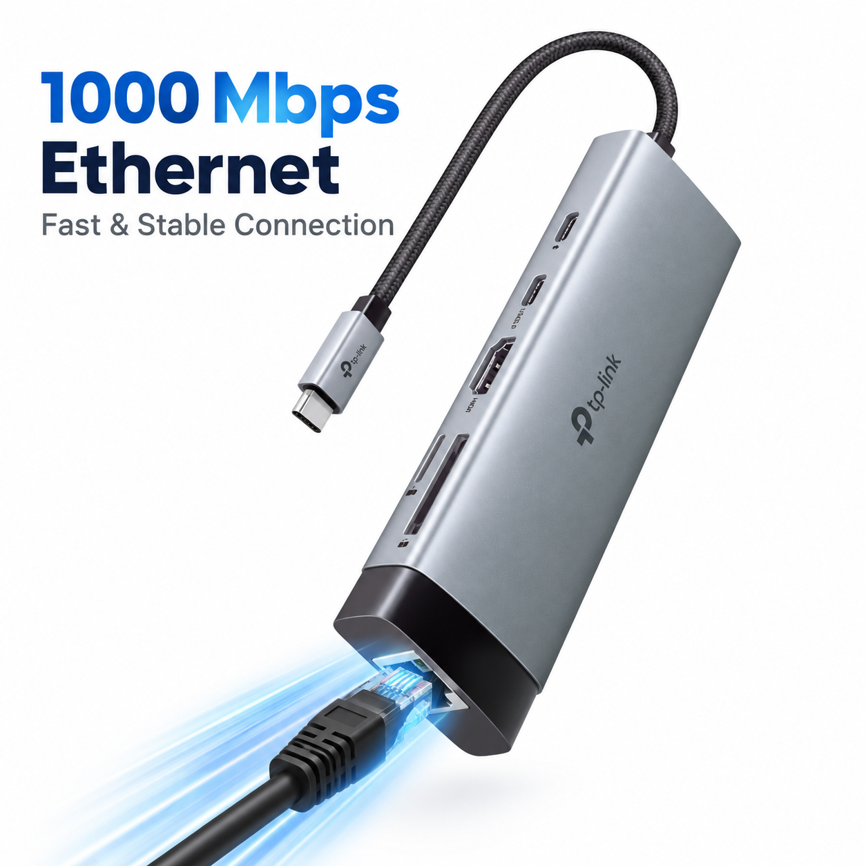 TP-Link Tapo USB 3.0 Hub | 9-in-1 HUB | Multi USB Splitter Hub | 4K 60Hz 5Gbps HUB | PD100W USB A USB-C HDMI Type-C Hub