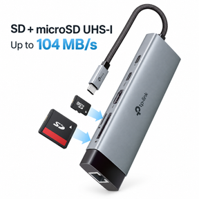 TP-Link Tapo USB 3.0 Hub | 9-in-1 HUB | Multi USB Splitter Hub | 4K 60Hz 5Gbps HUB | PD100W USB A USB-C HDMI Type-C Hub
