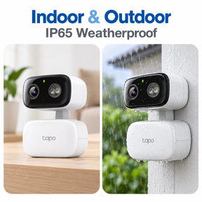 Tapo C206 Indoor/Outdoor Pan/Tilt Wi-Fi Security Camera | 1080p Full HD, Color Night Vision, IP65