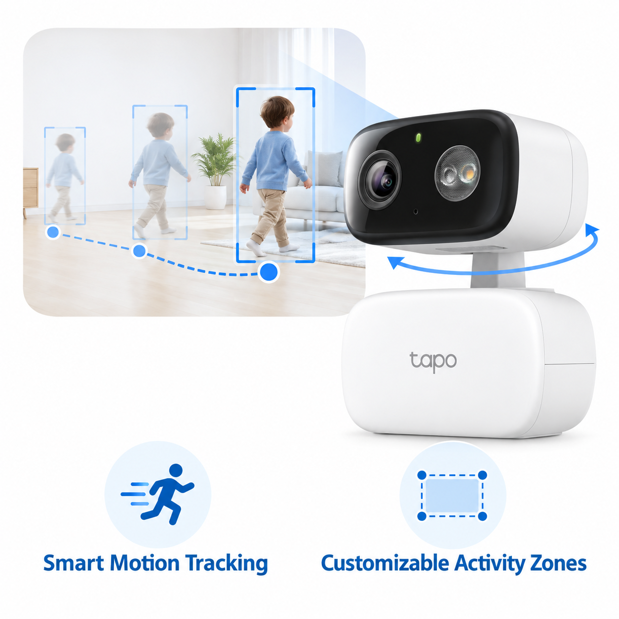 Tapo C206 Indoor/Outdoor Pan/Tilt Wi-Fi Security Camera | 1080p Full HD, Color Night Vision, IP65