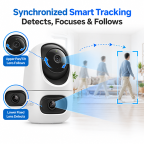 Tapo C245D Dual Lens Pan/Tilt Indoor Wi-Fi Security Camera | 2K 3MP, Smart Tracking, Wide-Angle + Telephoto