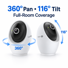 Tapo C260 Pan/Tilt AI Indoor Wi-Fi Security Camera | 4K 8MP, Face Recognition, 18× Zoom, Physical Privacy Mode