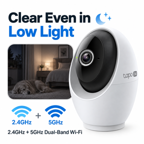 Tapo C260 Pan/Tilt AI Indoor Wi-Fi Security Camera | 4K 8MP, Face Recognition, 18× Zoom, Physical Privacy Mode