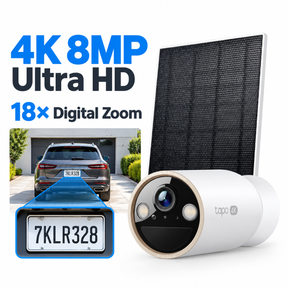 Tapo C460 KIT / C460 Solar-Powered 4K Outdoor Security Camera Kit | 8MP, Solar Panel Included, Color Night Vision, IP66, Dual-Band Wi-Fi