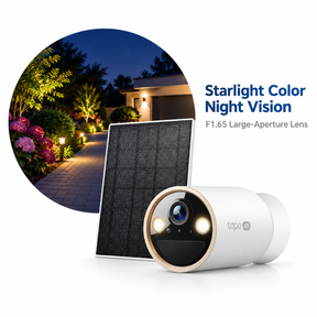 Tapo C460 KIT / C460 Solar-Powered 4K Outdoor Security Camera Kit | 8MP, Solar Panel Included, Color Night Vision, IP66, Dual-Band Wi-Fi