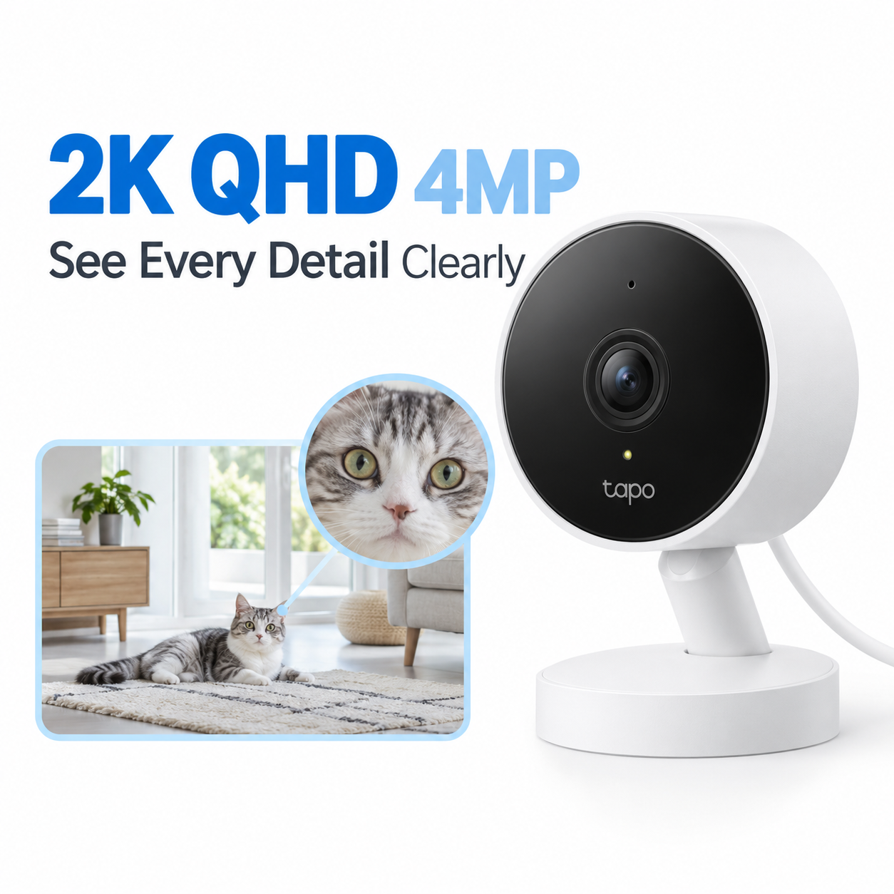 Tapo C120 TP-Link Magnetic Full Color Night Vision 2K QHD Wi-Fi Home Security Camera