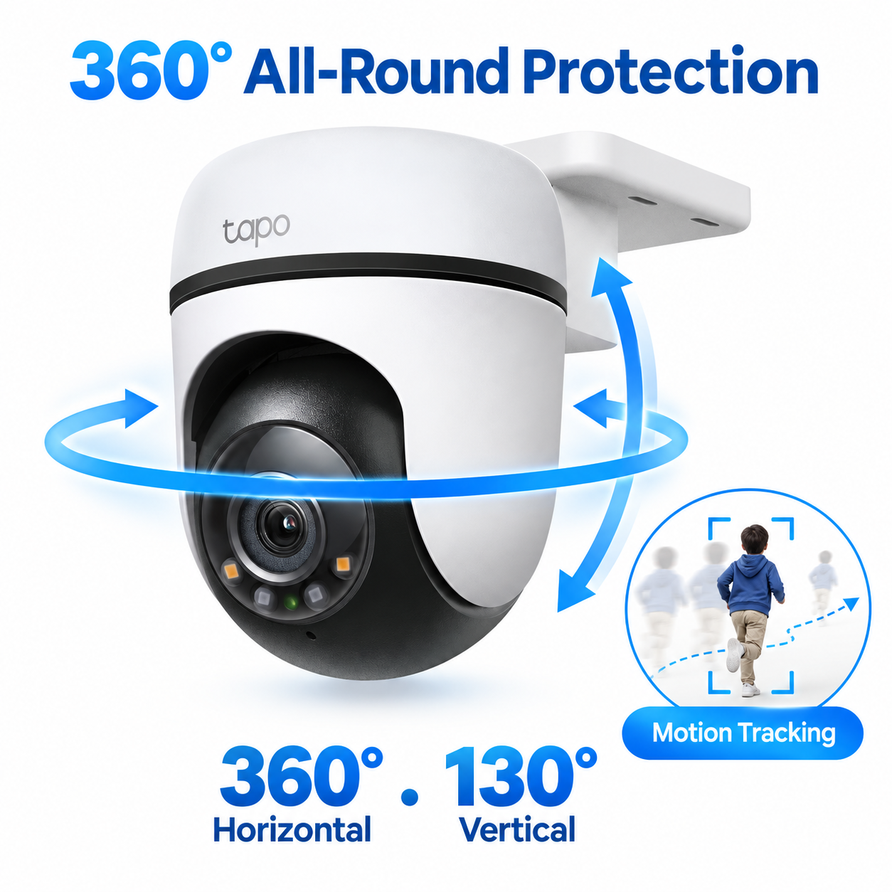 Tapo C500 Outdoor Pan/Tilt Wi-Fi Security Camera | 1080p Full HD, 360° Coverage, Color Night Vision (30 m), IP65