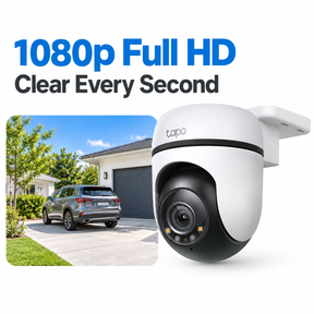 Tapo C530WS Outdoor Pan/Tilt Wi-Fi Security Camera | 3K 5MP, Starlight Color Night Vision, 360° Coverage, Wi-Fi 6 & Ethernet, IP66