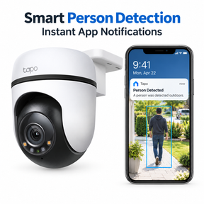 Tapo C500 Outdoor Pan/Tilt Wi-Fi Security Camera | 1080p Full HD, 360° Coverage, Color Night Vision (30 m), IP65