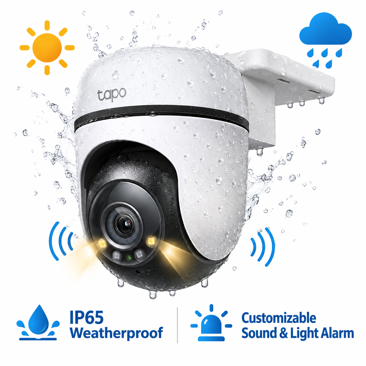 Tapo C500 Outdoor Pan/Tilt Wi-Fi Security Camera | 1080p Full HD, 360° Coverage, Color Night Vision (30 m), IP65