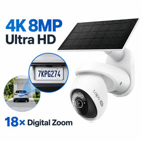 Tapo C660 KIT Solar-Powered 4K Pan/Tilt Outdoor Security Camera Kit | 8MP, 360° AI Tracking, Starlight Color Night Vision, Dual-Band Wi-Fi, IP65