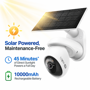 Tapo C660 KIT Solar-Powered 4K Pan/Tilt Outdoor Security Camera Kit | 8MP, 360° AI Tracking, Starlight Color Night Vision, Dual-Band Wi-Fi, IP65