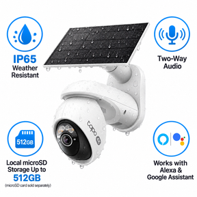 Tapo C660 KIT Solar-Powered 4K Pan/Tilt Outdoor Security Camera Kit | 8MP, 360° AI Tracking, Starlight Color Night Vision, Dual-Band Wi-Fi, IP65