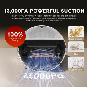 【NEW LAUNCH】Dreame D20 Robot Vacuum | 2-IN-1 Vacuum and Mop | 13,000Pa Suction Power | HyperStream™ Detangling DuoBrush