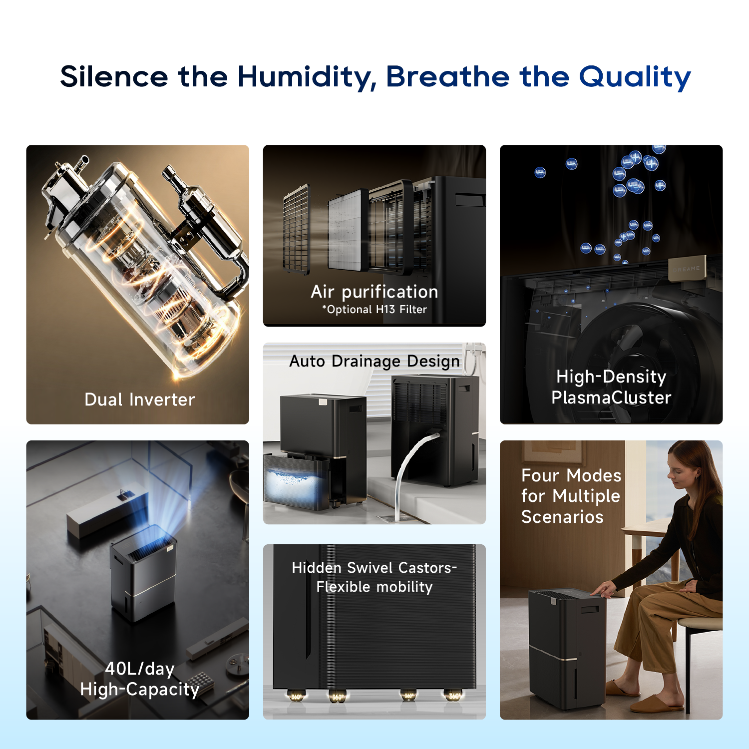 Dreame DB40 Smart Inverter Dehumidifier 40L