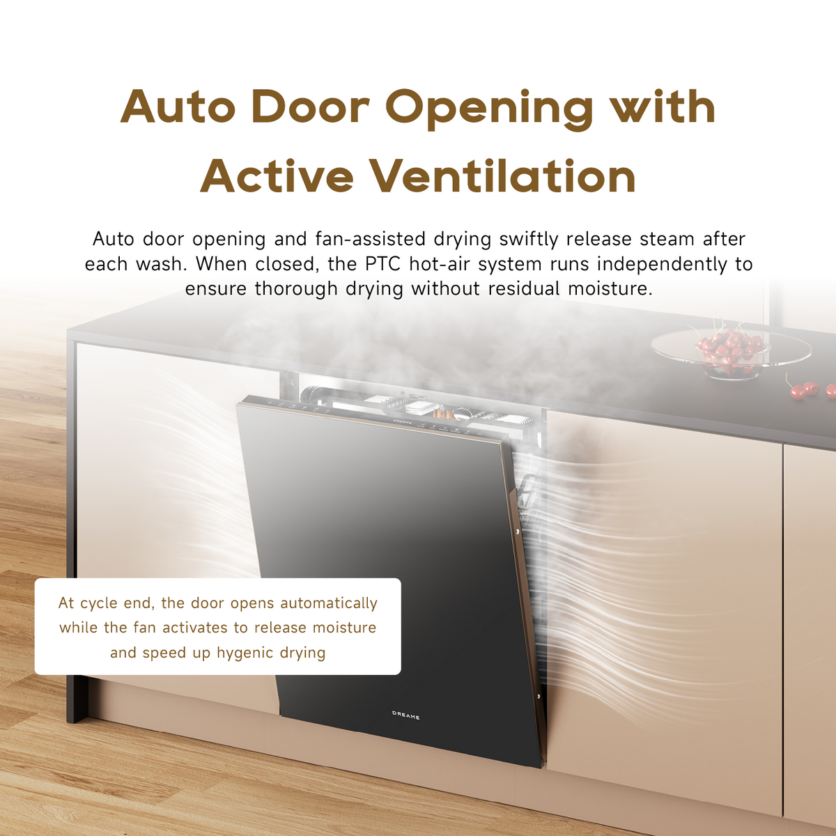 [New Launch] Dreame DZ60 Pro Fully-integrated Dishwasher | 15 Place Settings | FlexWing Spray Arm | 4-tick Water Efficiency Rating