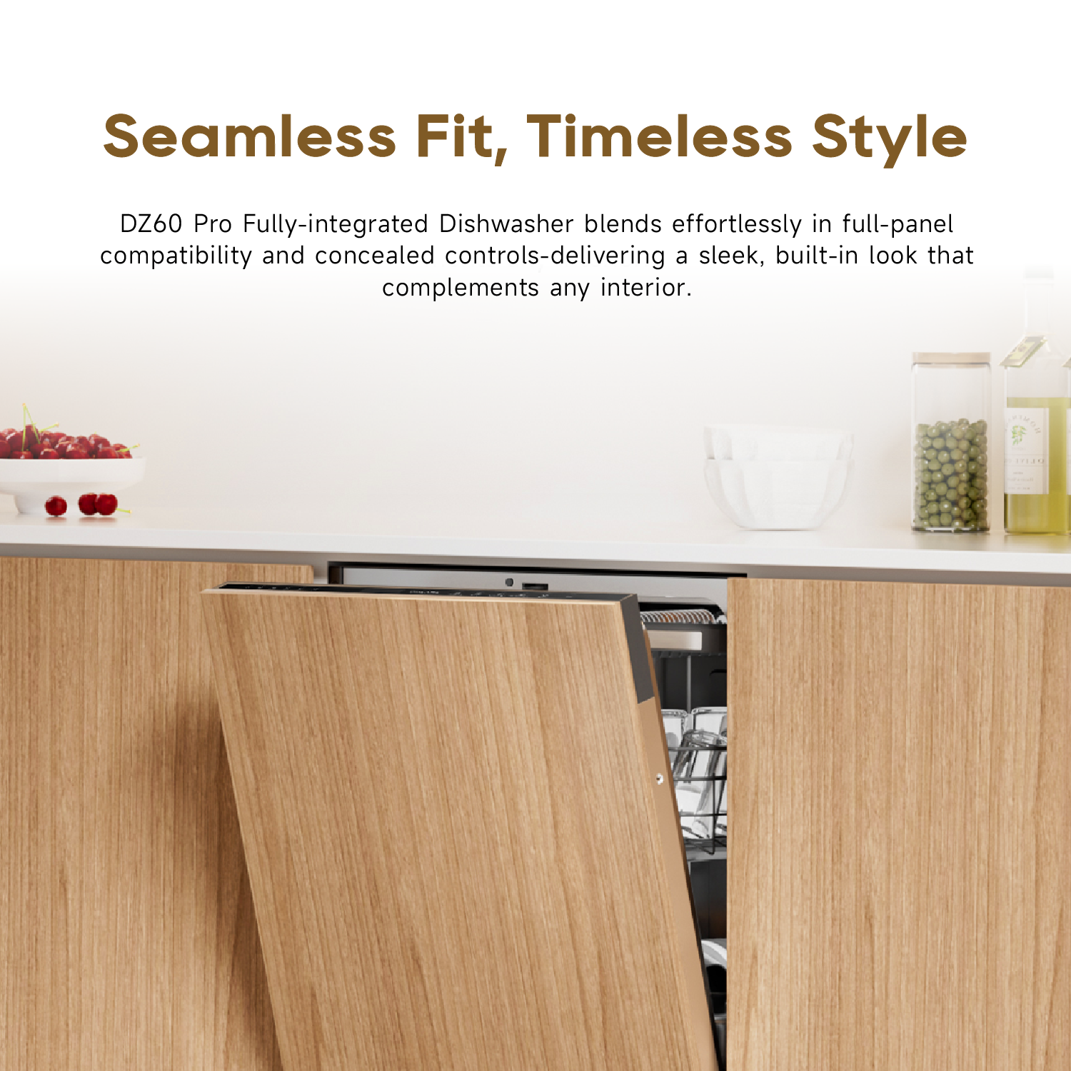 [New Launch] Dreame DZ60 Pro Fully-integrated Dishwasher | 15 Place Settings | FlexWing Spray Arm | 4-tick Water Efficiency Rating