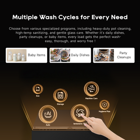 [New Launch] Dreame DZ60 Pro Fully-integrated Dishwasher | 15 Place Settings | FlexWing Spray Arm | 4-tick Water Efficiency Rating