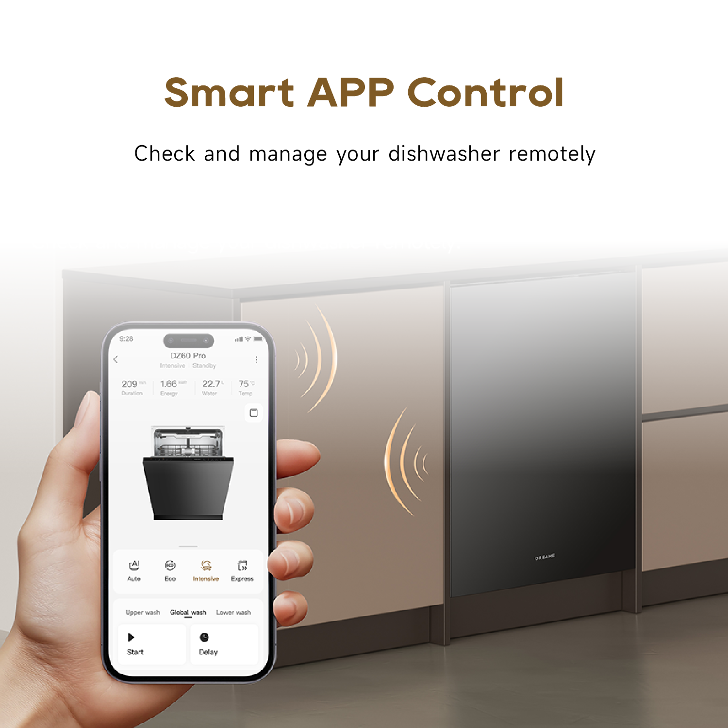 [New Launch] Dreame DZ60 Pro Fully-integrated Dishwasher | 15 Place Settings | FlexWing Spray Arm | 4-tick Water Efficiency Rating