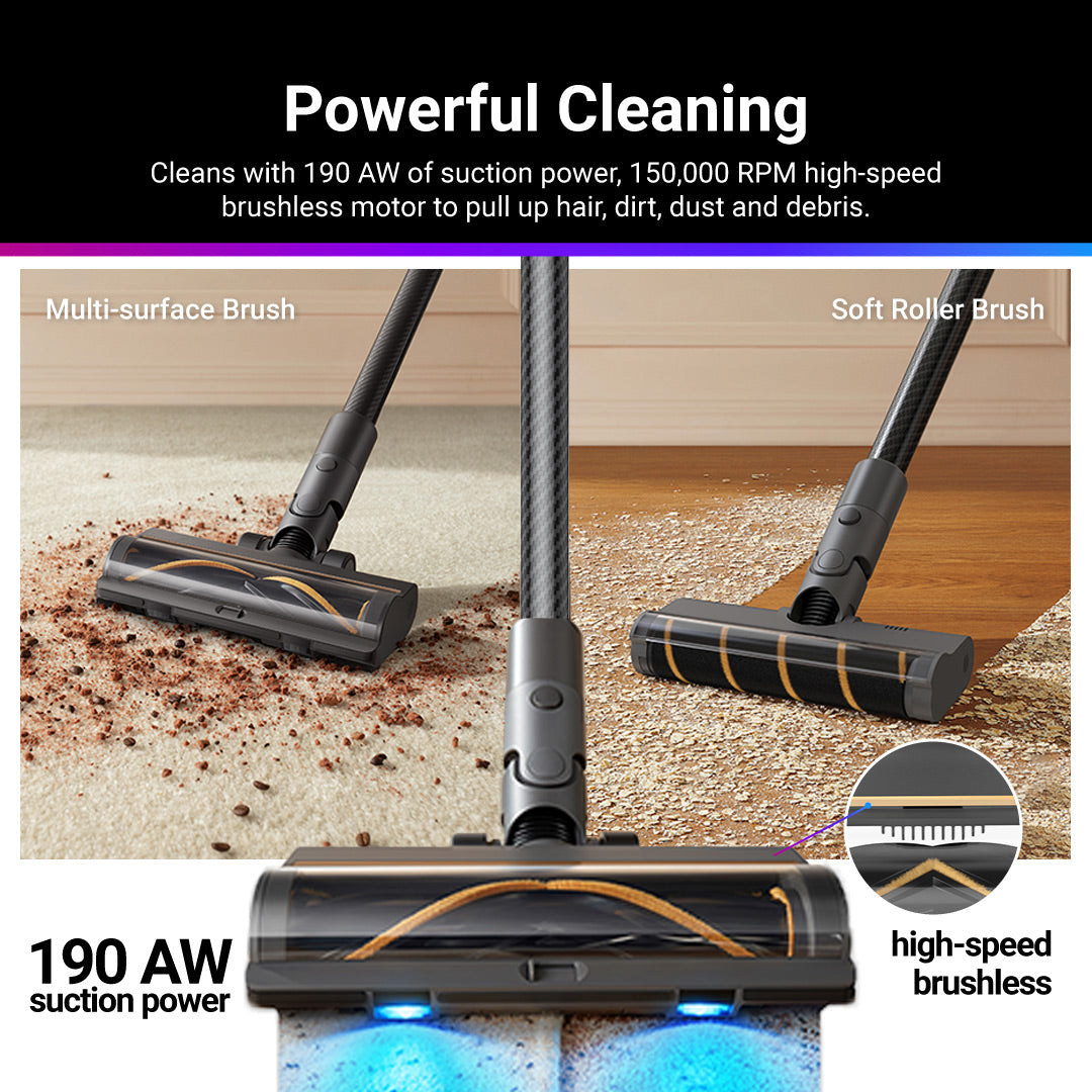 Dreame R20 Bendable Cordless Vacuum Cleaner | Laser Detect Technology | Detects Microscopic Dust | 2 Years Warranty
